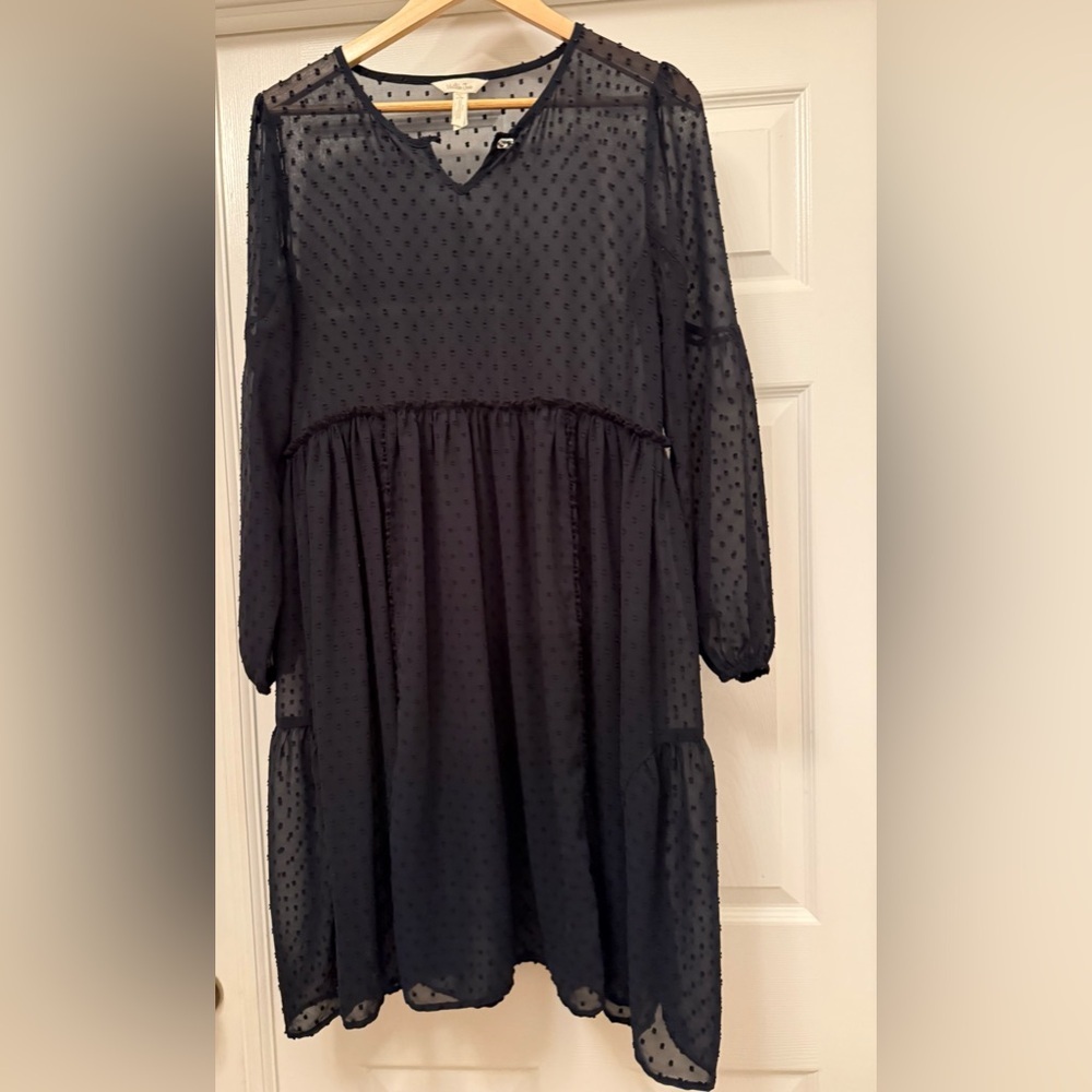Matilda Jane Black Swiss Dot Mini Dress